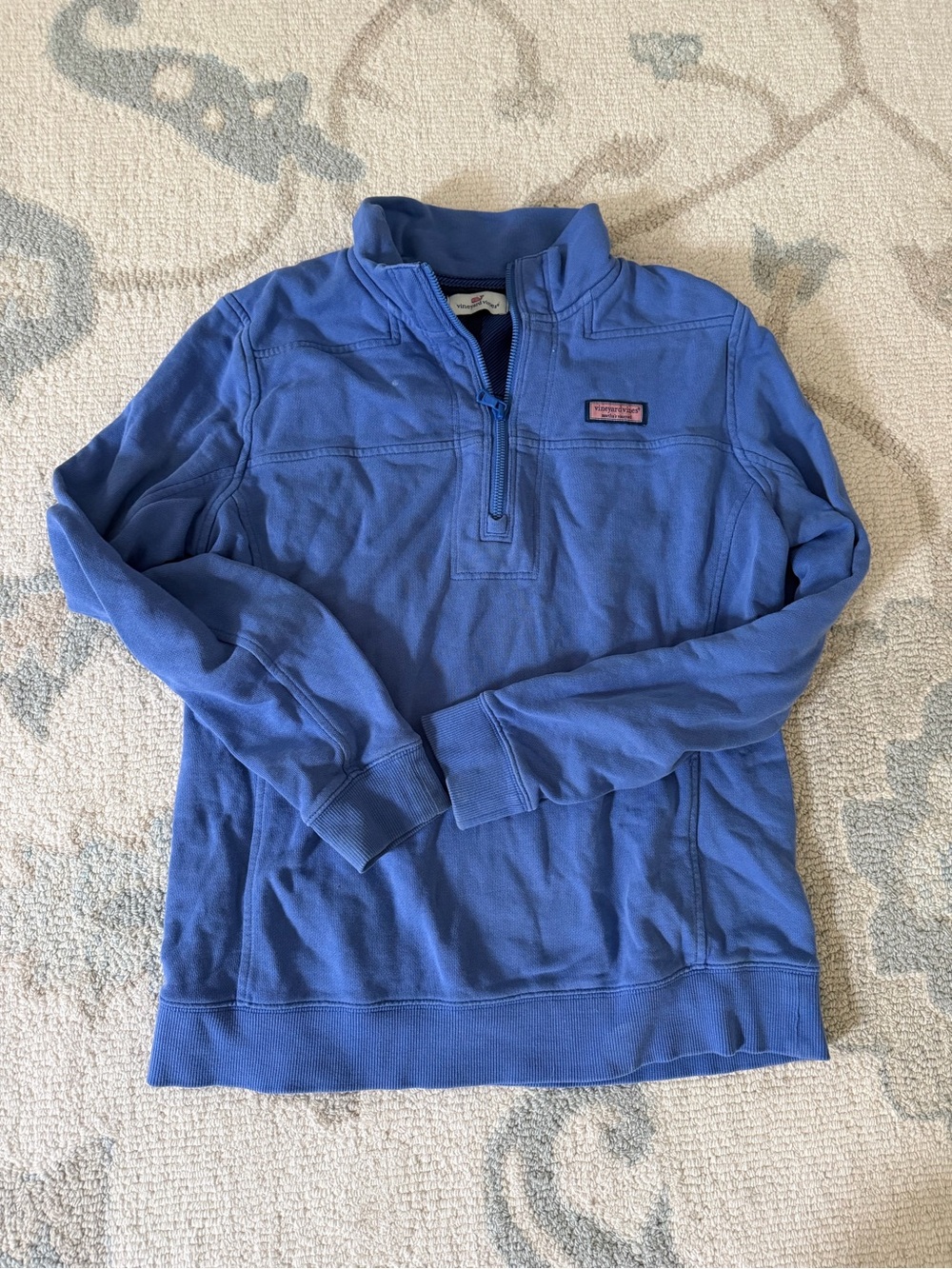 Vineyard Vines Blue Quarter-Zip Pullover Sweatshirt